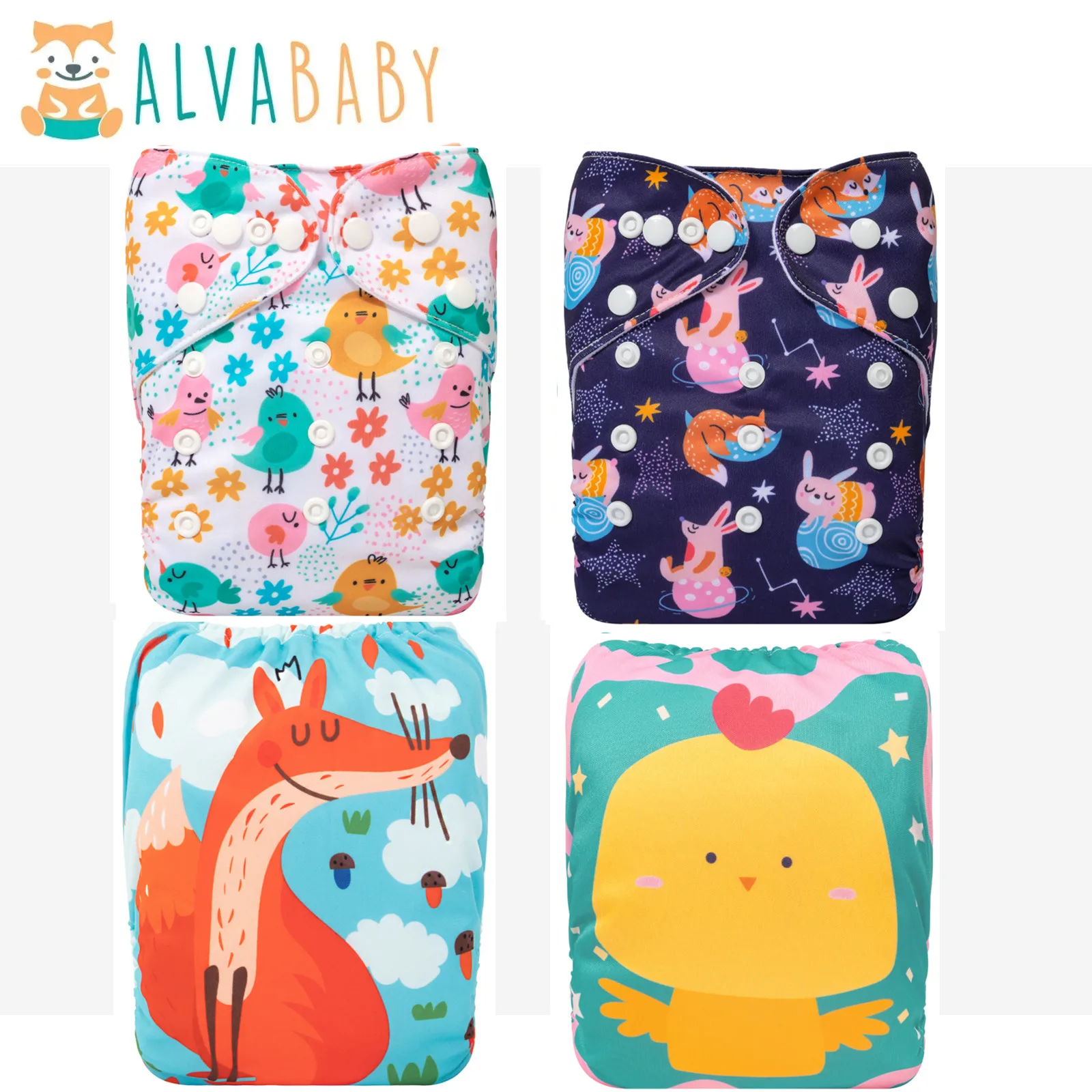 ALVABABY carcasa de pañal de bolsillo reutilizable ajustable - imagen 4