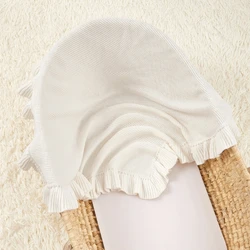 Manta envolvente de algodón con volantes para recién nacidos – Suave y transpirable