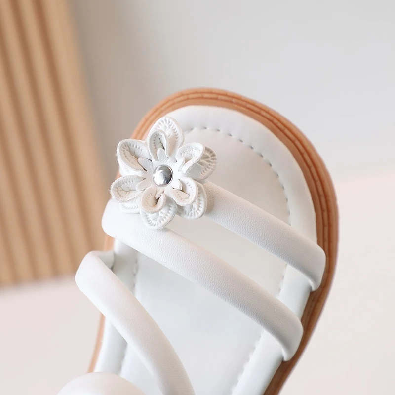 Sandalias de niña con flores estilo princesa, veraniegas de playa - imagen 5