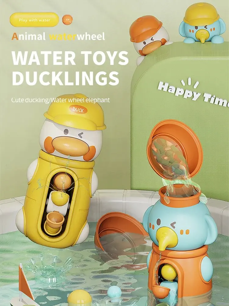 Juguetes de bath con diseño de pato, elefante y conejo