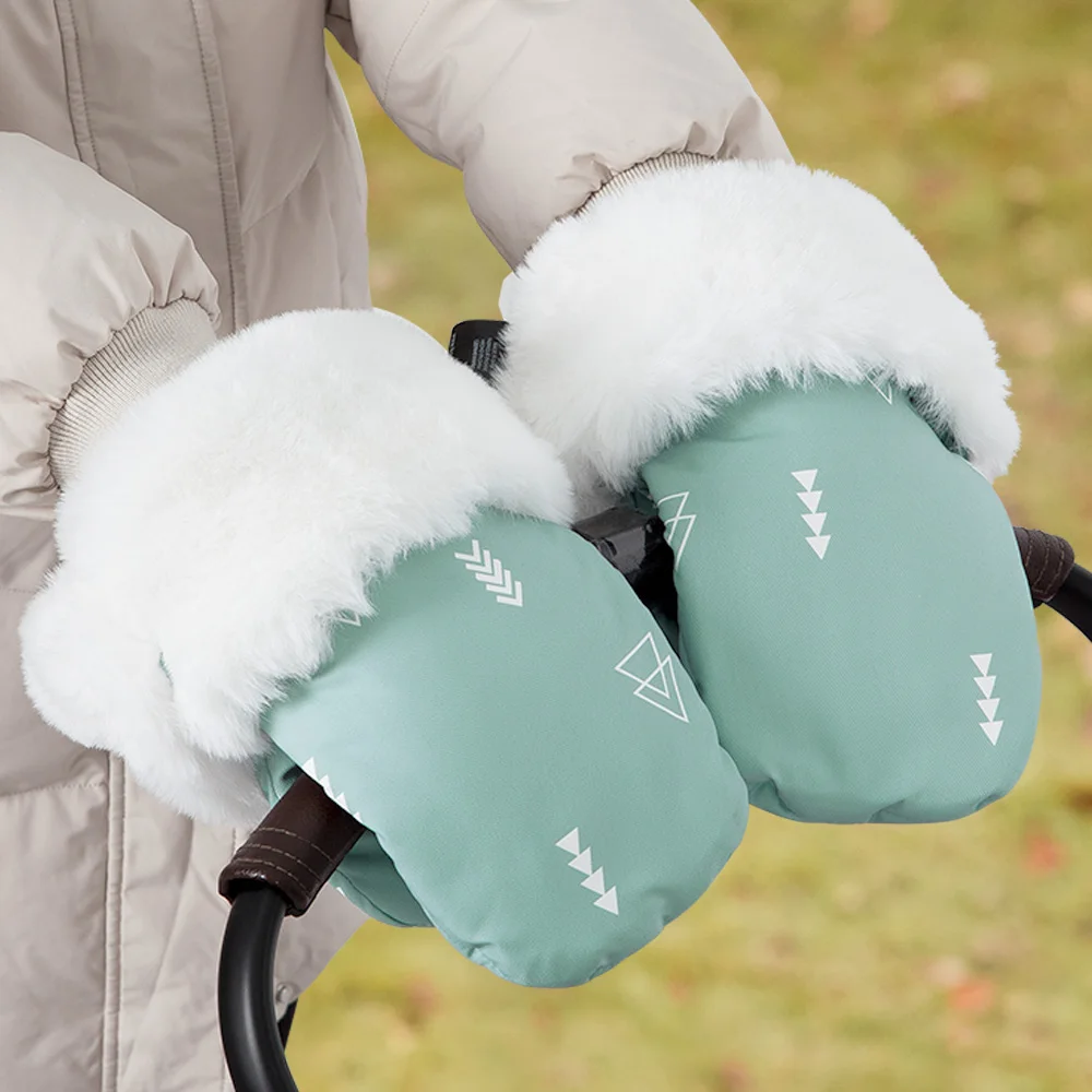 Guantes para cochecito bebé cálidos e impermeables con estampado oso - imagen 5