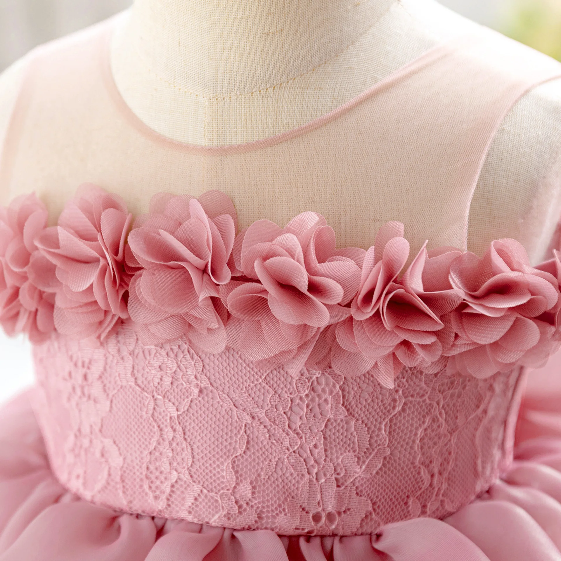 Somenie Vestido de Princesa de Tul con Falda Abullonada para Bebés - imagen 5