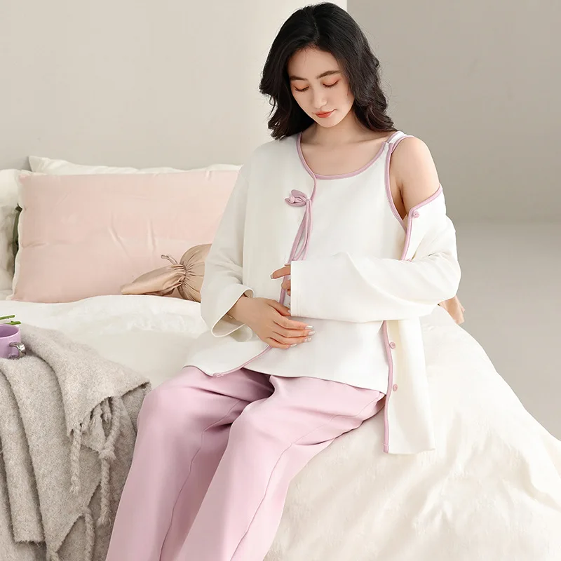 Pijama para embarazadas de algodón acolchado cálido invierno - imagen 4