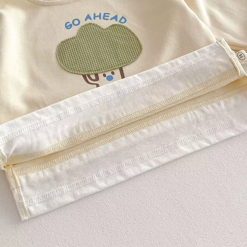 MILANCEL Sudadera con capucha para niños 0-5T con parches de dibujos - imagen 4