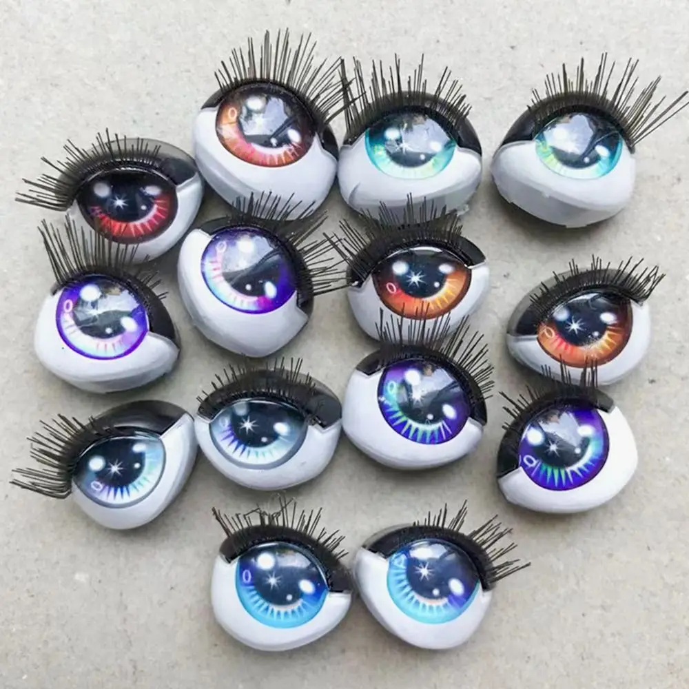 Ojos de seguridad para muñeca con pestañas arcoíris – Amigurumi - imagen 2