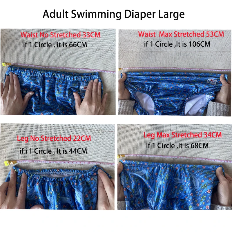 Pañales de natación lavables impermeables para incontinencia adulta - imagen 2