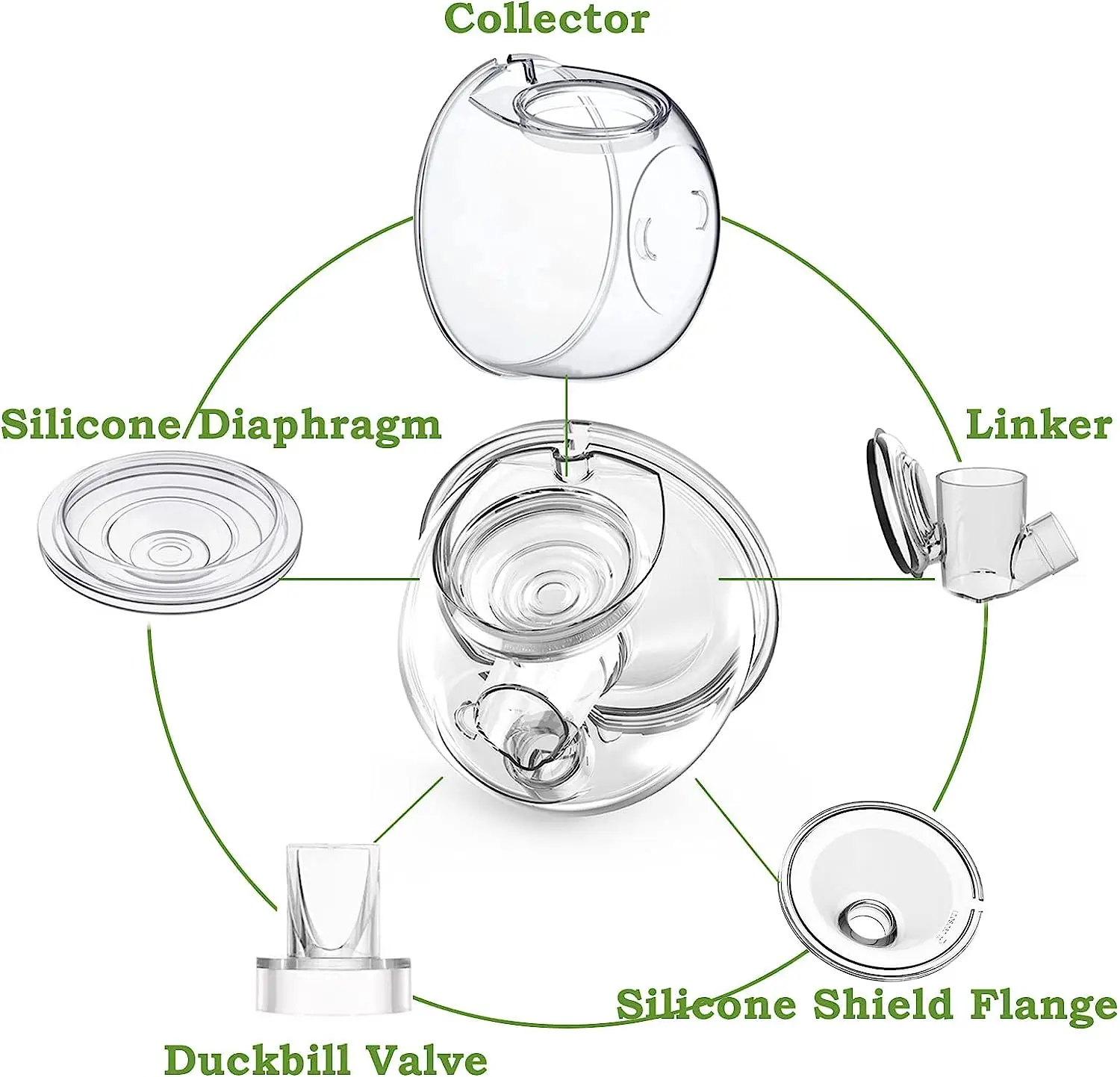 Colector de leche materna de silicona – Recambio para extractor universal - imagen 2