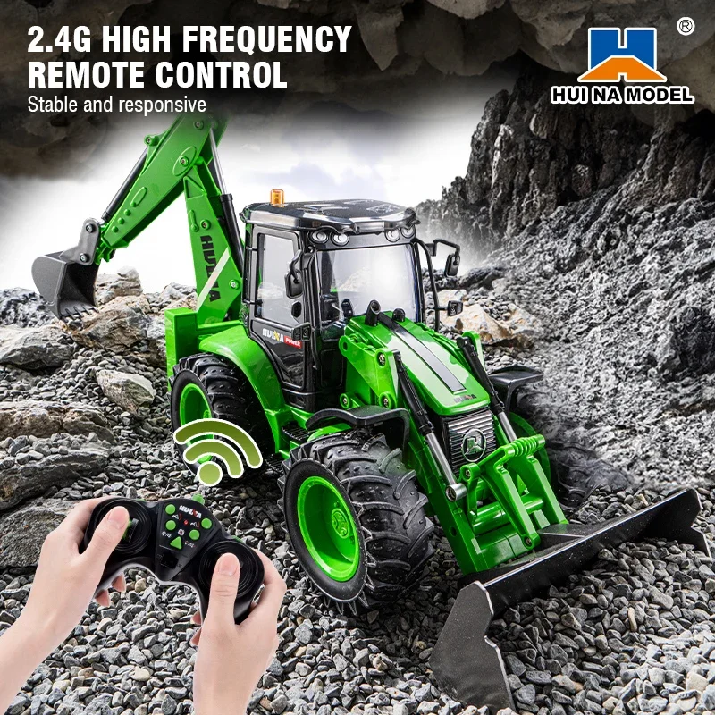 HUINA 1579 excavadora de control remoto bidireccional con luces - imagen 4
