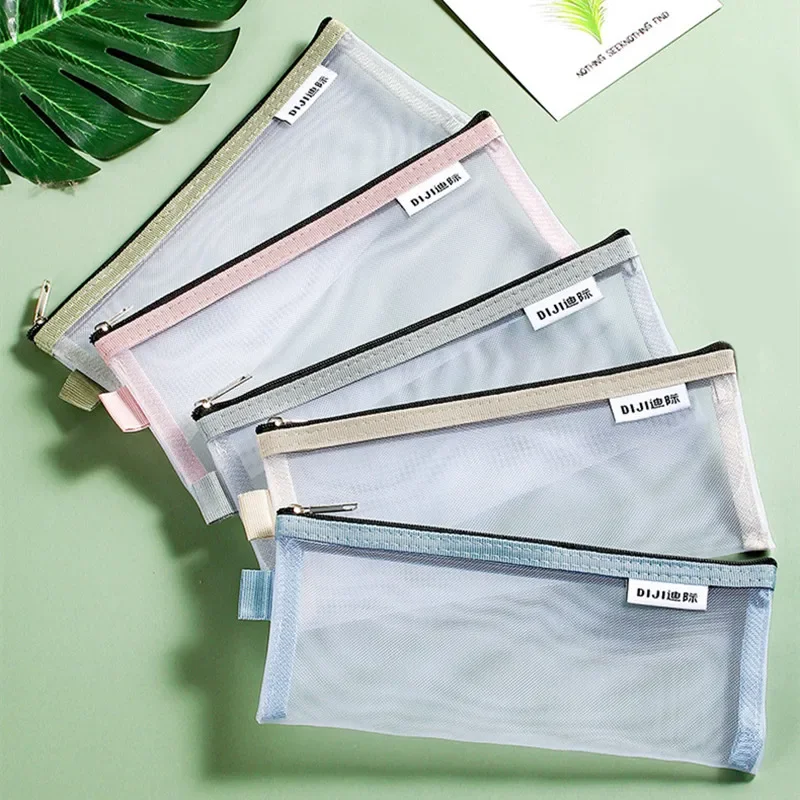 Estuche escolar grande de nailon transparente unisex para niño - imagen 4