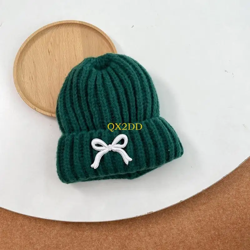 Gorro niña de punto suave con lazo – Cálido y elegante para invierno - imagen 4