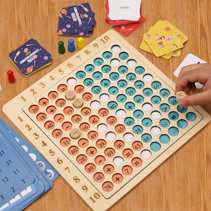 Tabla de multiplicar Montessori madera natural educativo - imagen 3