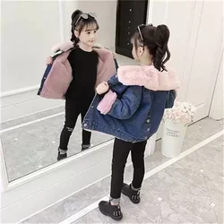 Chaqueta vaquera acolchada para niña – Abrigo de invierno cálido