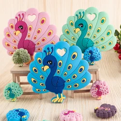 Kovict cuentas de silicona loro pavo real para collar artesanal