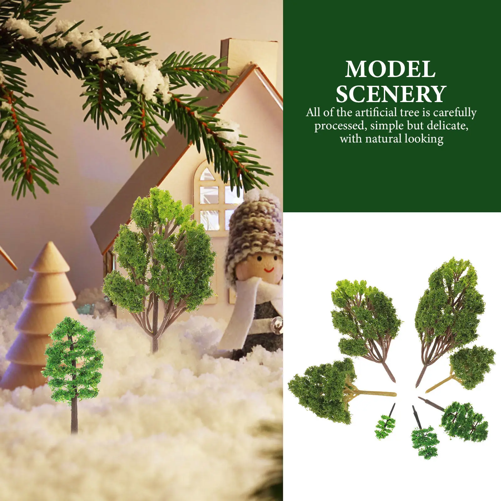 Adornos de árbol en miniatura para manualidades infantiles