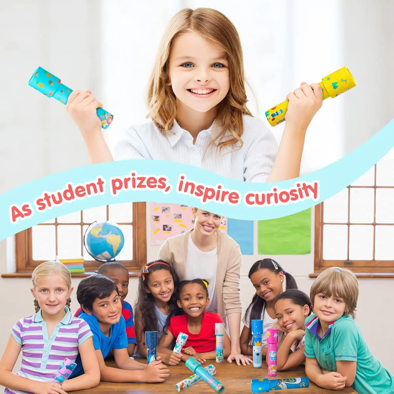 Caleidoscopio vintage educativo clásico para niños en fiesta - imagen 2