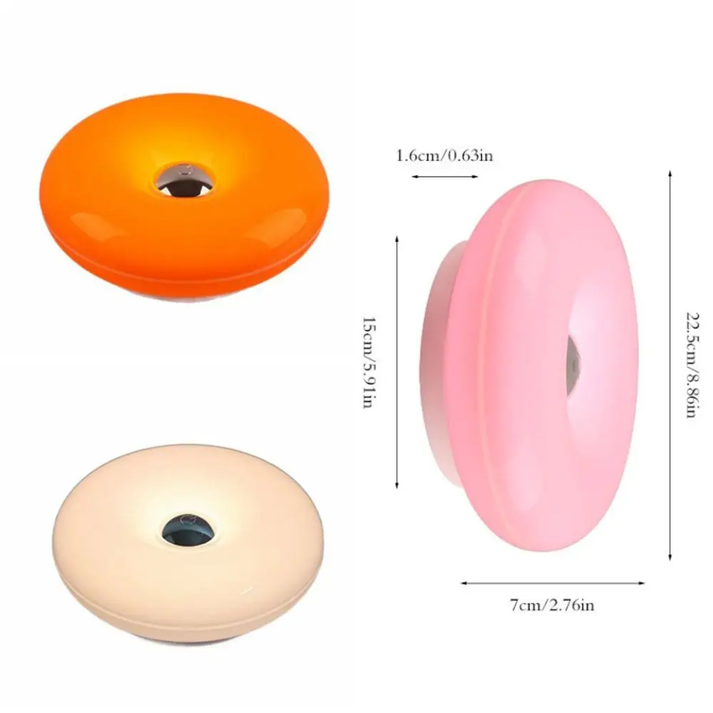 Lámpara de pared donut LED regulable con USB y luz ambiental - imagen 5