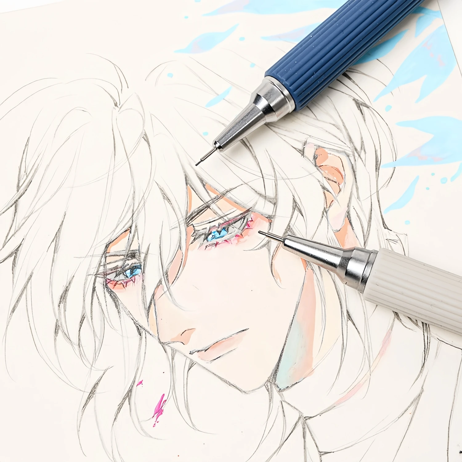 Lápiz mecánico de dibujo con recambio y borrador integrado - imagen 5