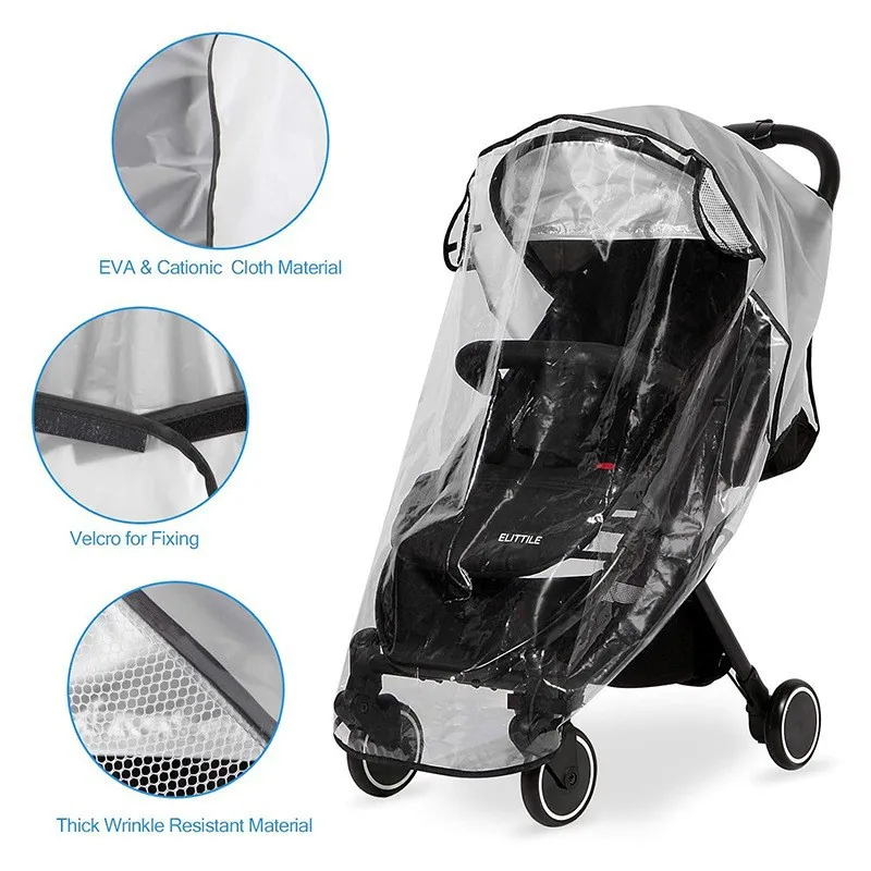 Funda de lluvia impermeable para cochecito bebé universal - imagen 3