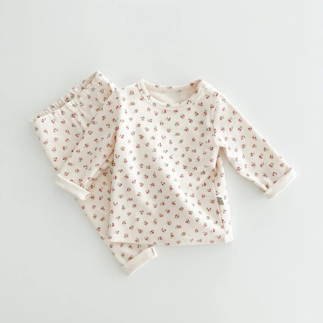 Pijama de algodón floral para niña – Estilo coreano - imagen 5