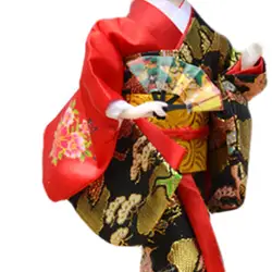 Muñeca geisha decorativa estilo kabuki antiguo para escritorio