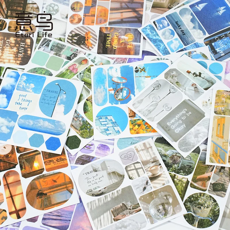 Libro de pegatinas Crossroads con ilustraciones estilo óleo para álbum - imagen 4