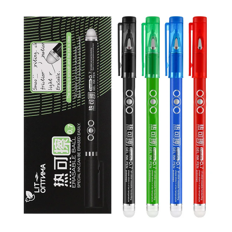 Bolígrafo borrable al calor punta bala gel colores escritura suave
