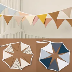 Guirnalda de banderines triangulares de algodón para habitación de bebé
