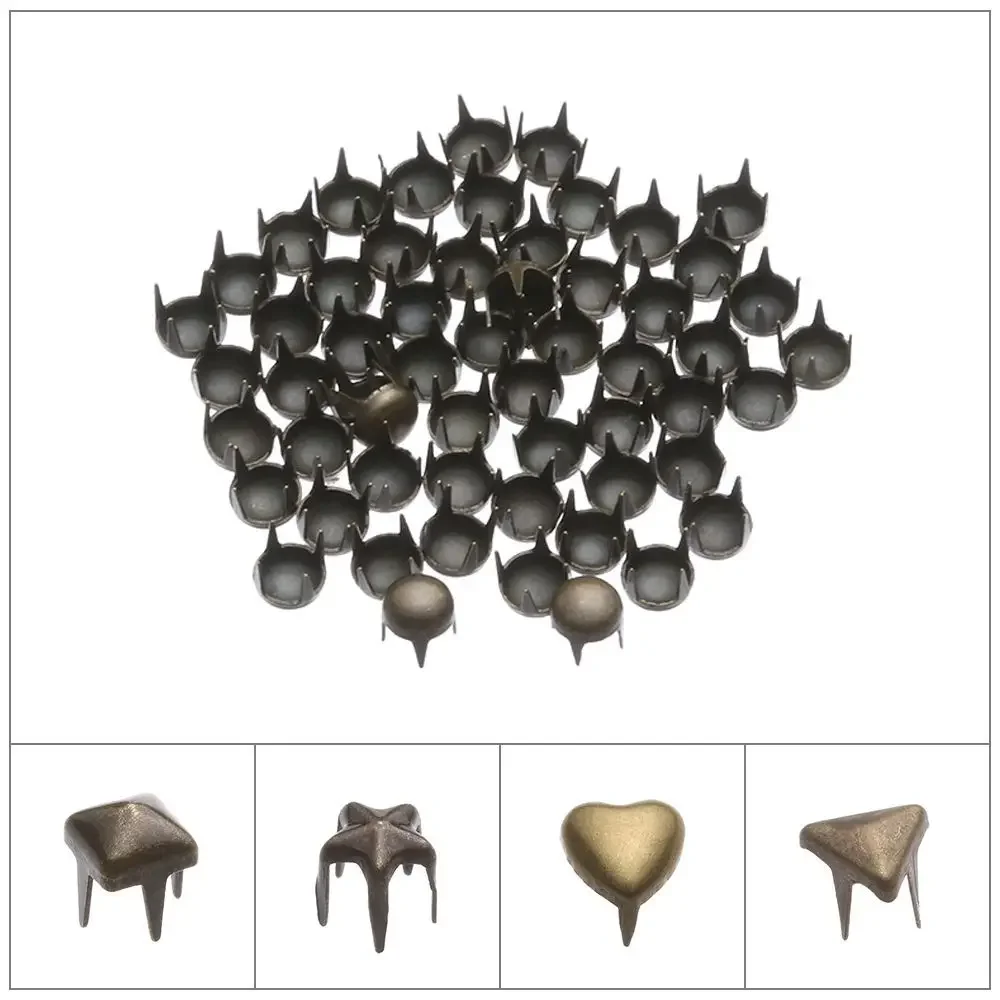 Hebillas de metal para zapatos de muñeca – mini estrella y corazón