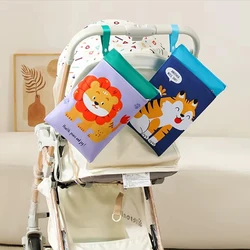 Bolsa para pañales impermeable con dibujos animados y doble cremallera