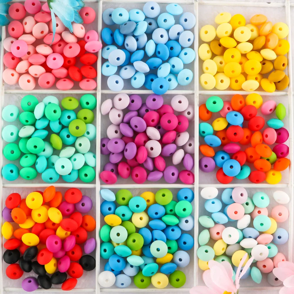 Kit DIY cuentas de silicona para pulseras y collares infantiles