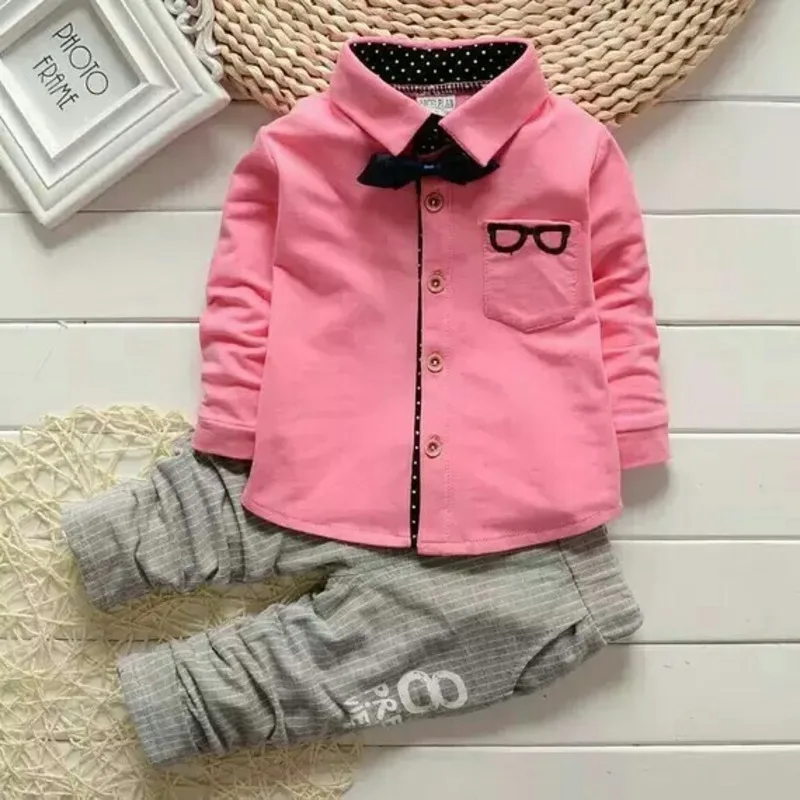 Conjunto deportivo infantil de algodón para primavera y otoño - imagen 3