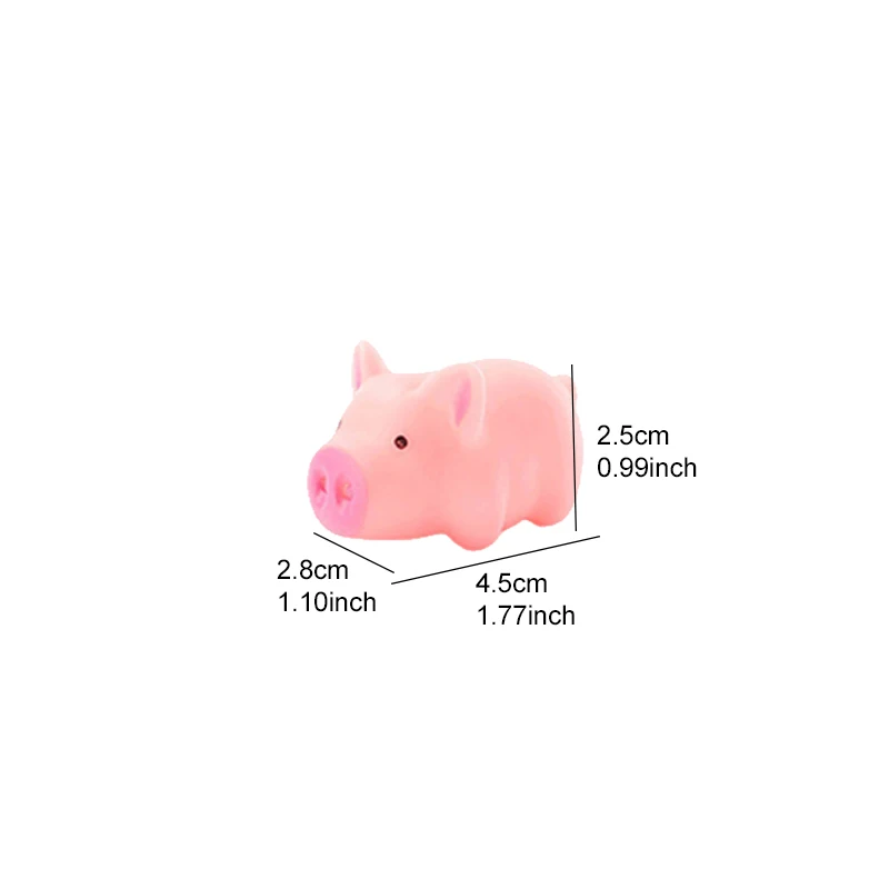 Cerdito de goma rosa con sonido, juguete infantil decorativo - imagen 5