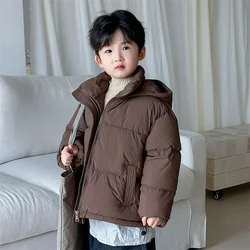 Abrigo acolchado de invierno con capucha para niños – algodón cálido