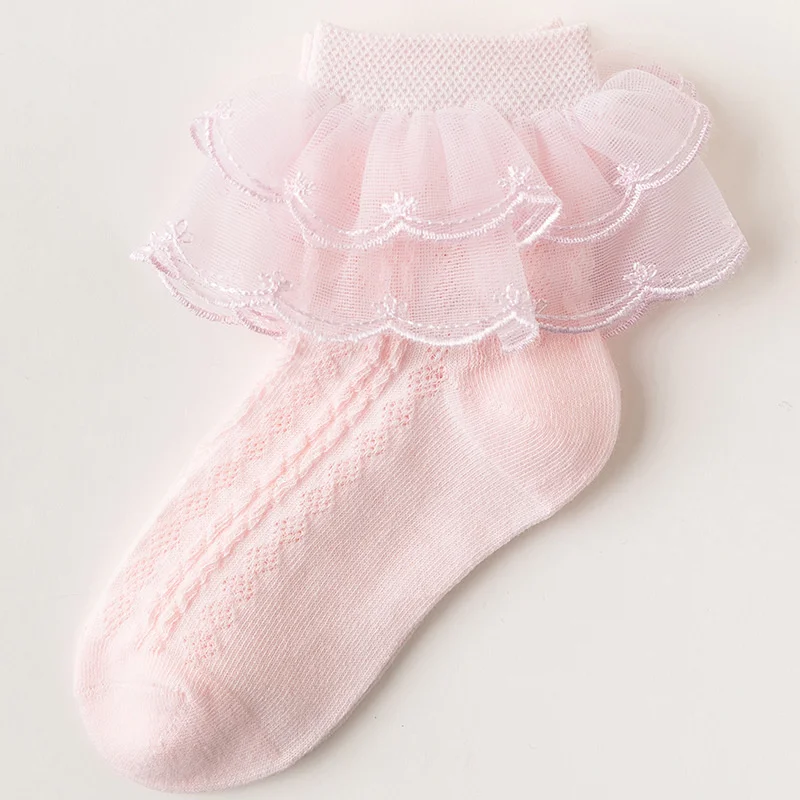 Calcetines de encaje para niña en algodón suave primavera verano - imagen 2
