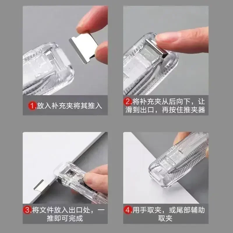 Kit de encuadernación para niños con grapadora y clips reutilizables - imagen 3