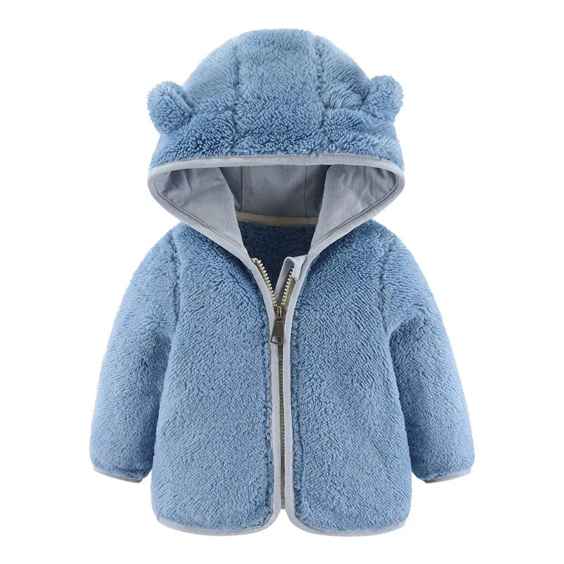 Chaqueta lana bebé con cremallera y capucha – Abrigo invierno - imagen 5