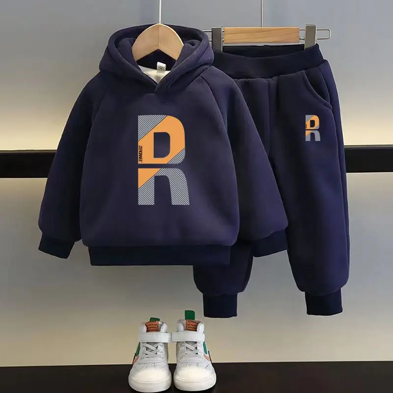 Conjunto sudadera y pantalón de algodón para niño otoño-invierno