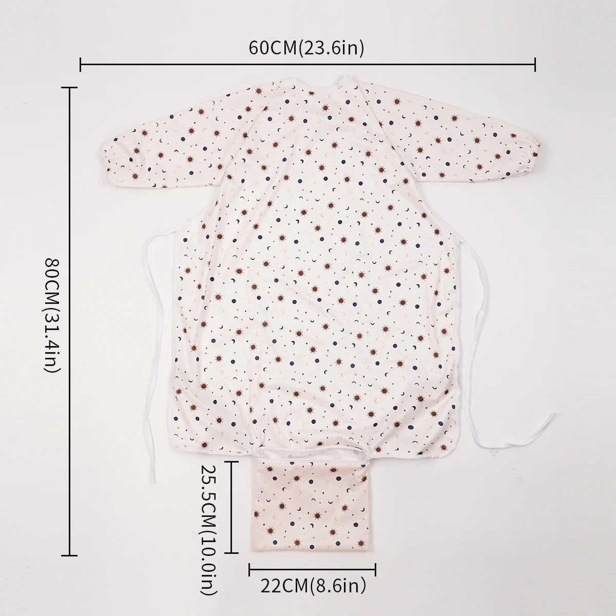 Protector trona impermeable con babero mono y delantal ecológico - imagen 2