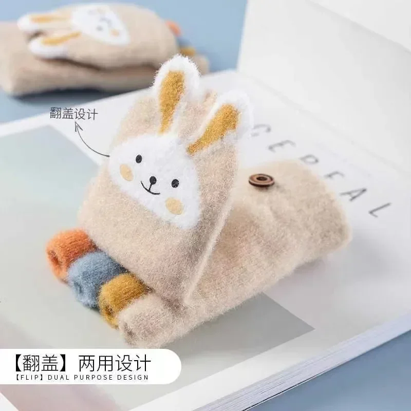 Guantes de invierno peludos para niños – Suaves y cómodos - imagen 5