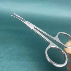 Tijeras para cejas de acero inoxidable con punta redondeada