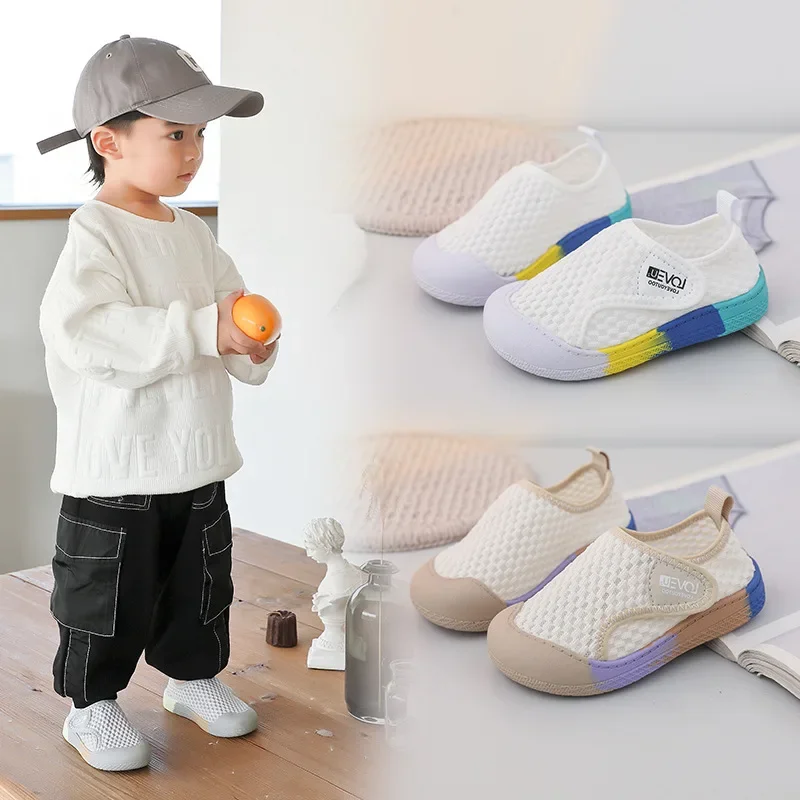 Zapatillas de malla antideslizantes de fondo suave de verano para niños - imagen 3
