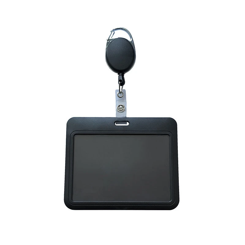 Credencial negra para enfermera – Sistema retráctil con extractor