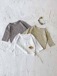 MILANCEL Camiseta de otoño para bebé niña manga larga suave