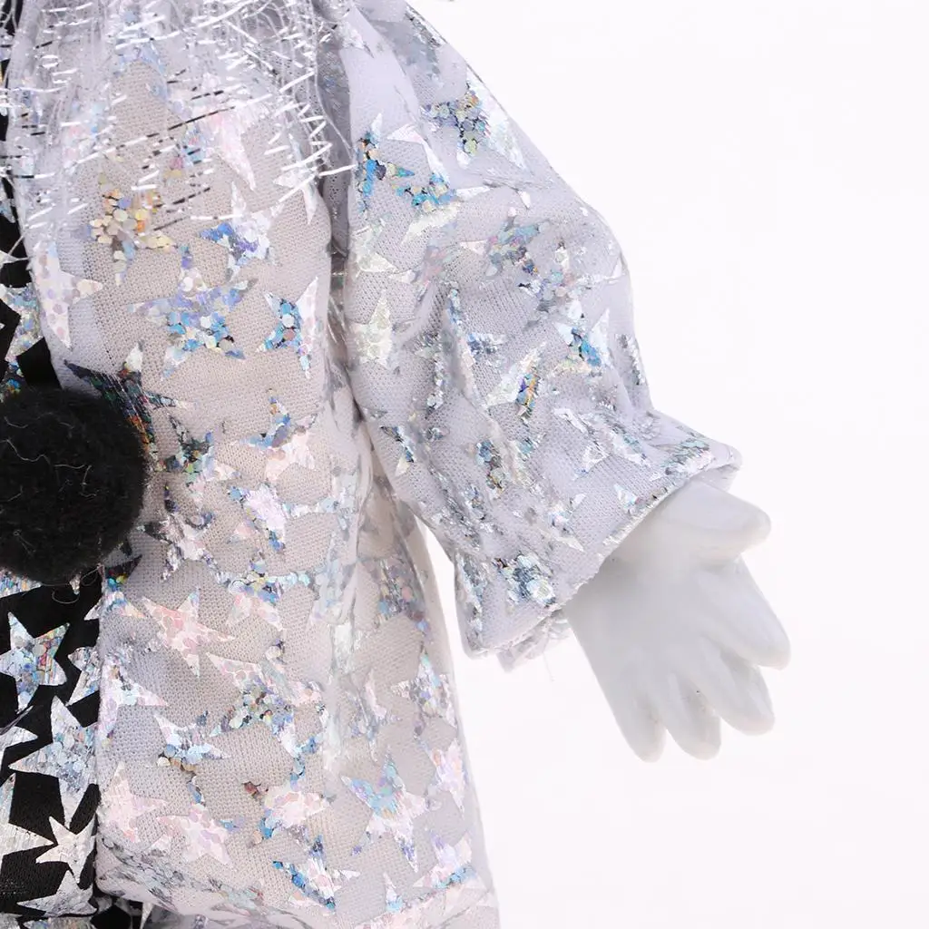 Muñeca payaso de porcelana como adorno navideño