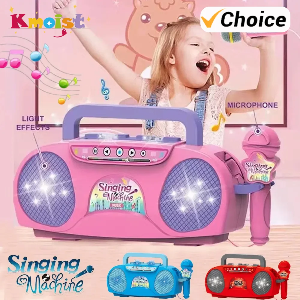 Micrófono karaoke infantil con luces LED de colores