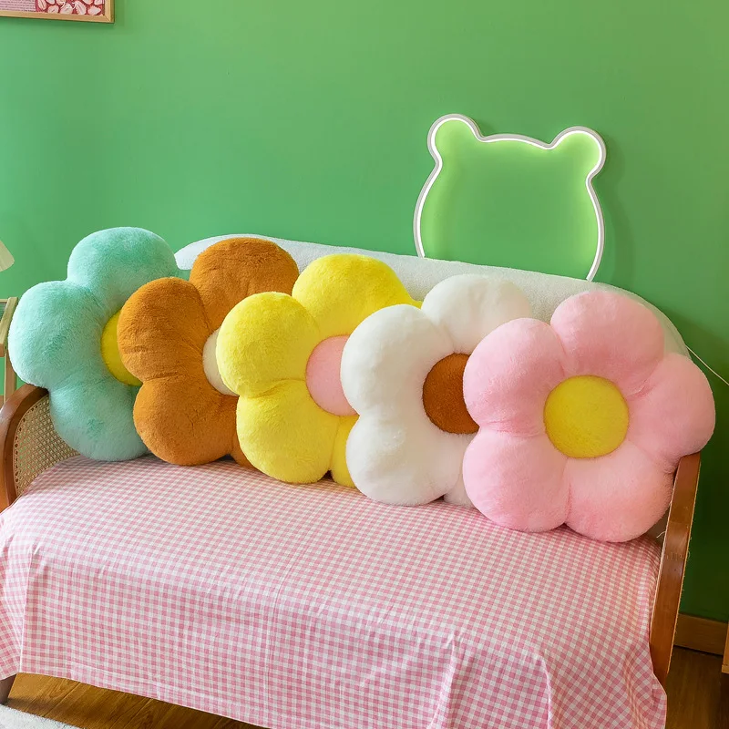 Almohada decorativa infantil de girasol suave para sofá y cama - imagen 4