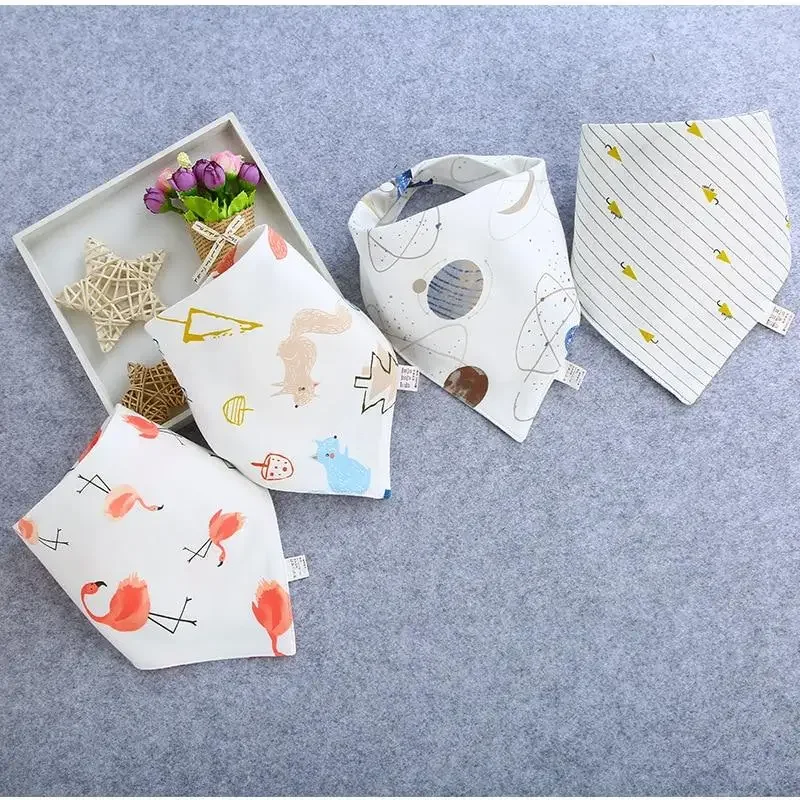 Babero bandana triangular de algodón absorbente para bebés - imagen 4