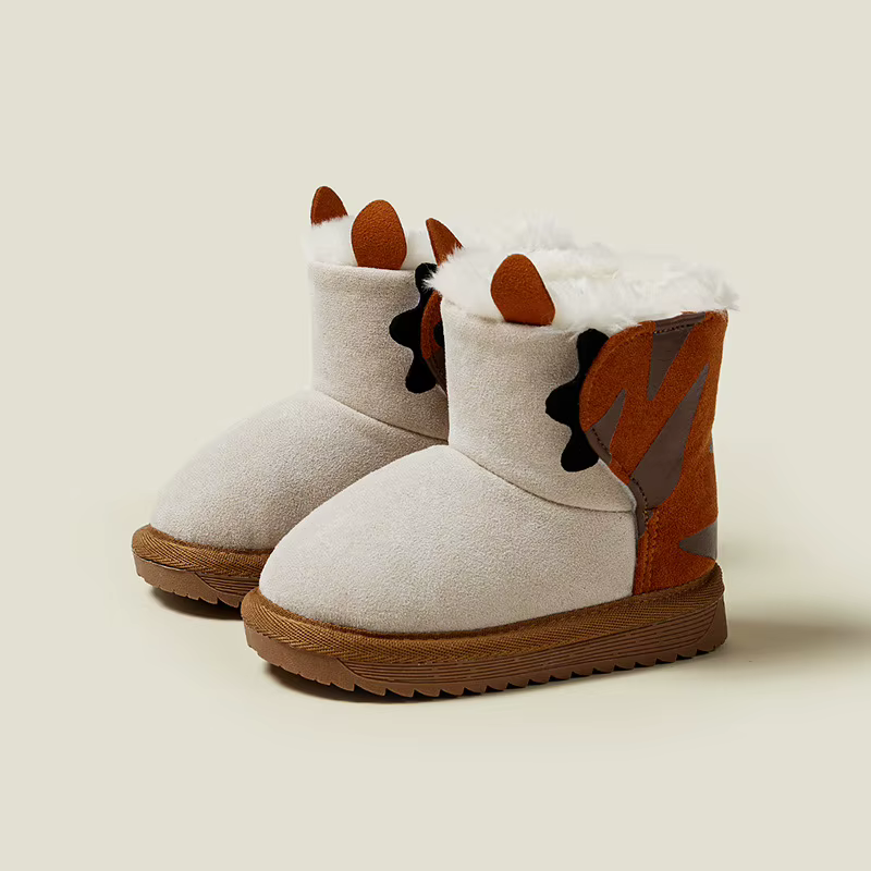 Botas de nieve de gamuza para niños - Antideslizantes y cálidas