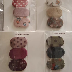 Pinzas de pelo mini ovaladas con estampado punteado para niñas