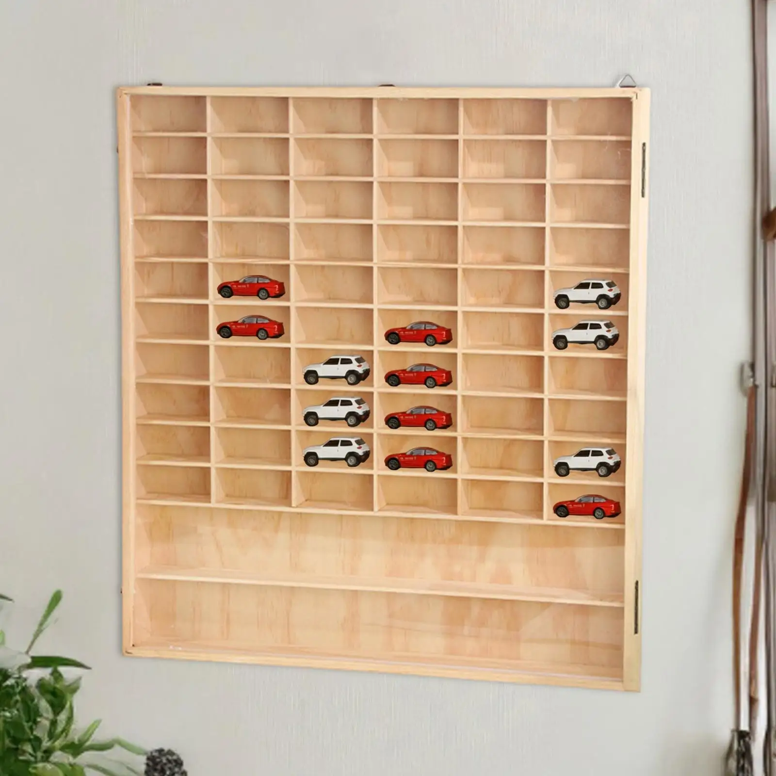 Expositor de coches juguete madera para pared, organizador infantil
